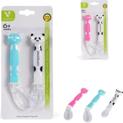 Baby Panda - 2 Silicone Spoons - Blue