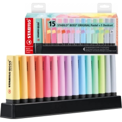 Stabilo Boss Original - 15 Highlighters Deskset - Assorted Colors