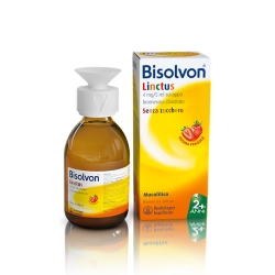Bisolvon Linctus 4 mg / 5 ml Mucolytic syrup strawberry flavour 200 ml