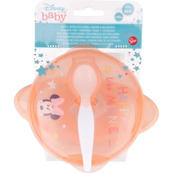 Disney Baby Minnie - Suction Cup Bowl with lid and spoon