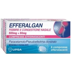 Fever & Nasal Congestion 500mg + 60 mg - 8 effervescent tablets