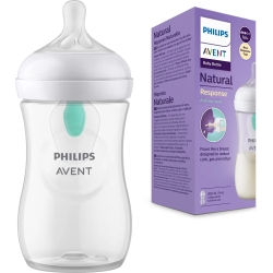 Natural Response - Baby Bottle With Airfree Valve 260Ml Flow 3 Transparent