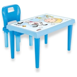 Modern Study Table With Chair - Blue