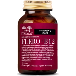 Salugea Ferro+ B12 - Vitamins and Minerals Supplement 60 capsules