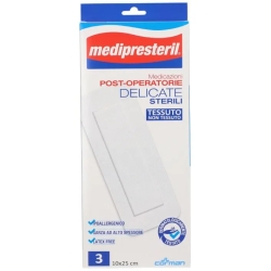 3 Delicate Sterile Post-Operative Dressings 10 X 25 Cm