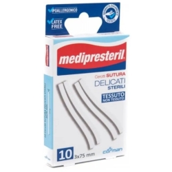 10 Sterile Delicate Suture Plasters 3 X 75 Mm