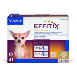 Effetix 26.8 Mg + 240 Mg - Spot On For Very Small Dogs 4 Pipettes 0.44 Ml