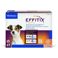 Effetix 67 Mg + 600 Mg - Spot On For Very Small Dogs 4 Pipettes 1.10 Ml