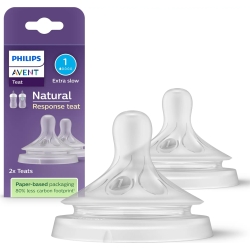 Natural Response Teat 0m - 2 x Flow 1 Teats