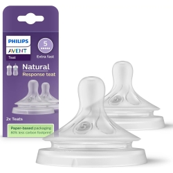 Natural Response Teat 6m+ - 2 x Flow 5 Teats