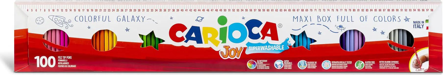 Joy one meter of color - 100 markers in assorted colors