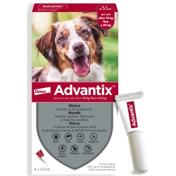 Advantix Spot On For Dogs From 10 To 25 KG - 6 Pipettes x 2,5 ml