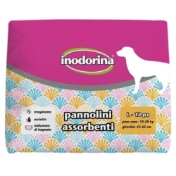 12 Absorbent Diapers For Female Dogs Size L 43-65 Cm