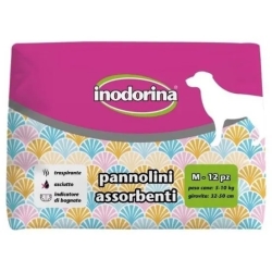 12 Absorbent Diapers For Female Dogs Size M 32-50 Cm