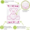 6 Layette Sachets - Pink Bear