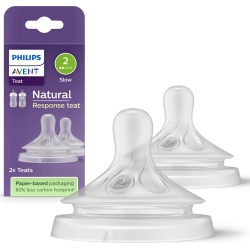 Natural Response Teat 0m - 2 x Flow 2 Teats