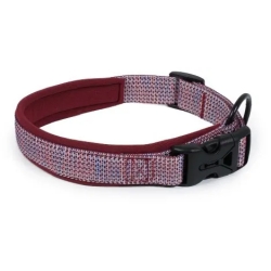 Deluxe - Adjustable Padded Nylon Collar Size M - Bordeaux