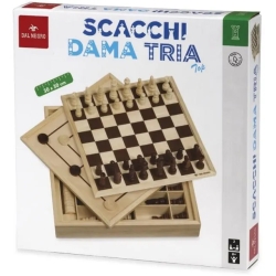 Chess Checkers Tria Top - Board Game