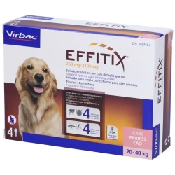 Effetix 268 Mg + 2400 Mg - Spot On For Large Dogs 4 Pipettes Of 4,40 Ml