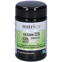 Vegan D3 200 IU - Vitamin D3 supplement 120 chewable tablets