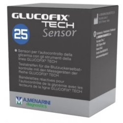 25 Test Strips For Glucofix Tech Sensor