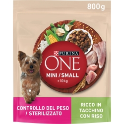 One Mini/Small <10kg - Turkey with Rice Cat Kibbles 800 g