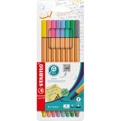 Point 88 Fineliner - 8 Pens - Assorted Colors