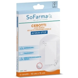 Acqua-Stop - 4 Transparent Waterproof Plasters 10cm x 15 cm