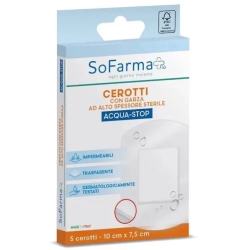 Acqua-Stop - 5 Transparent Waterproof Plasters 10cm x 7,5 cm