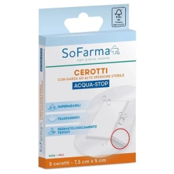 Acqua-Stop - 5 Transparent Waterproof Plasters 7,5 cm x 5 cm