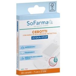 Acqua-Stop - 20 Transparent Waterproof Plasters 7 cm x 2 cm