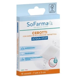 Acqua-Stop - 15 Transparent Waterproof Plasters 7 cm x 3 cm