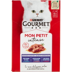 Mon petit intense tuna, salmon and trout - wet cat food 6x50 g