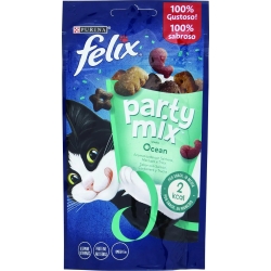 Felix Party Mix Ocean Mix Salmon Cod And Trout - Snack For Cats 60 G