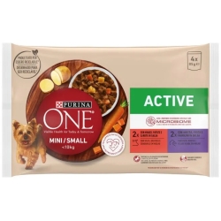 Purina One Mini/Small <10 Kg Beef/Duck - Wet Food For Dogs 4X85G