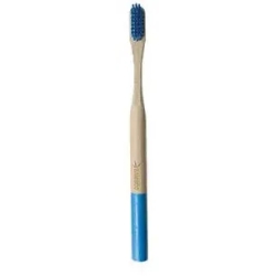 Soft blue bamboo toothbrush
