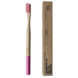 Soft pink bamboo toothbrush