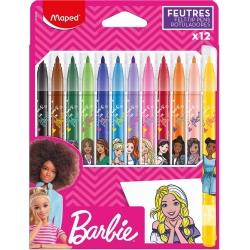 Barbie - 6 Packs Of 12 Colored Markers