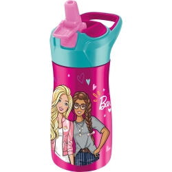 Barbie - Spill-Free Stainless Steel Water Bottle With Straw 430 Ml