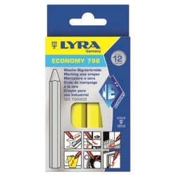 12 Industrial Crayons - Yellow