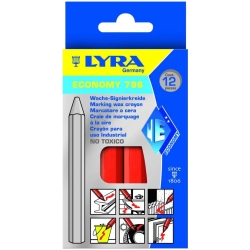 12 Industrial Crayons - Red
