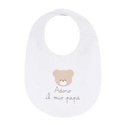 Weaning Bibs "Adoro Il Mio Papà" - Bianco