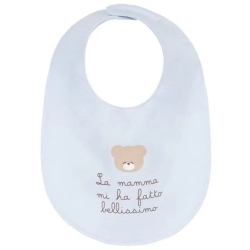 Weaning Bibs "La Mamma Mi Ha Fatto Bellissimo" - Azzurro