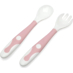 Kids Travel Cutlery Set 4+m - Pink Color