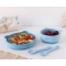 4 Silicone Dishes - Light Blue 4+m
