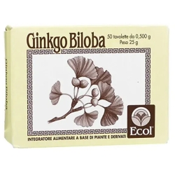 Ginkgo Biloba - Blood and circulation supplement 50 Tablets