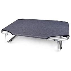 metallic dog bed 35x50 cm - grey