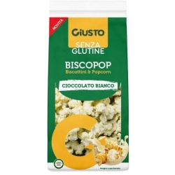 Biscopop -  White Chocolate Gluten-Free Biscuits & Popcorn 80g