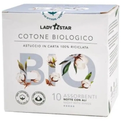 Organic Cotton - 10 Night Pads with Wings