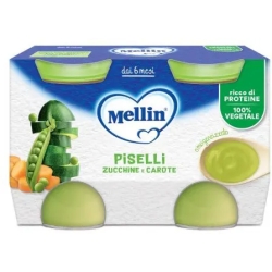 Baby food with peas, courgettes and carrots - 2 jars of 130 g